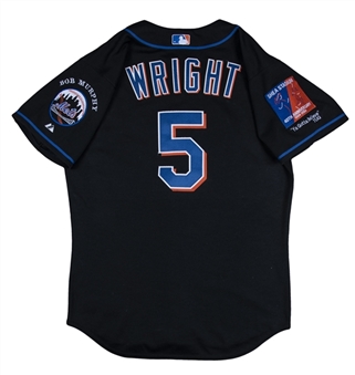 2004 David Wright Rookie Season Game Used New York Mets #5 Alternate Jersey - Rookie Season! (MEARS)
